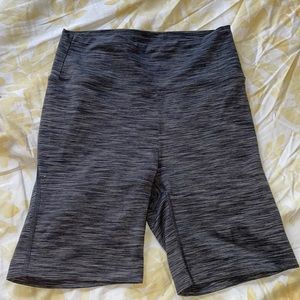 Gray freeform biker shorts